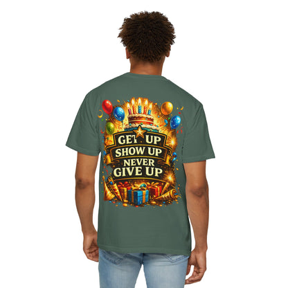 Custom Name & Age Birthday Crew T-Shirt – Personalized Group Shirt