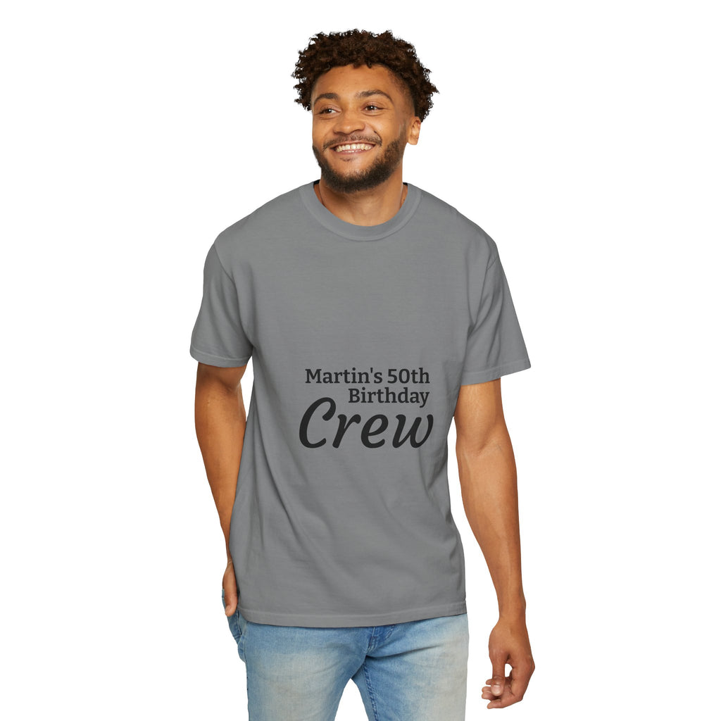 Custom Name & Age Birthday Crew T-Shirt – Personalized Group Shirt