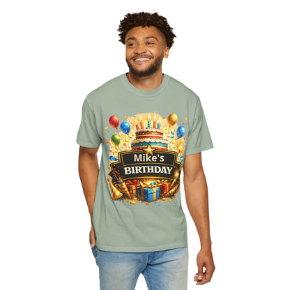 Custom Name Birthday T-Shirt – Get Up Show Up Never Give Up