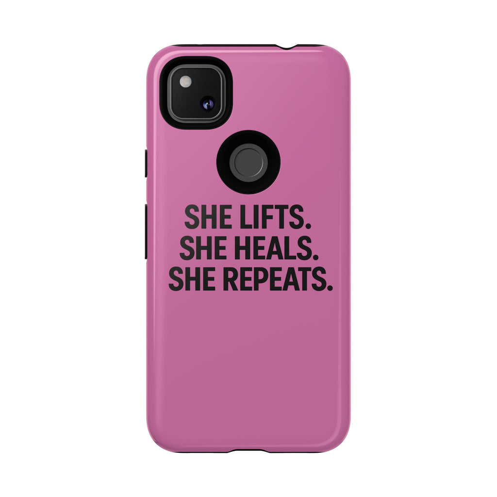 She lifts. She heals. She repeats. Tough Phone Cases
