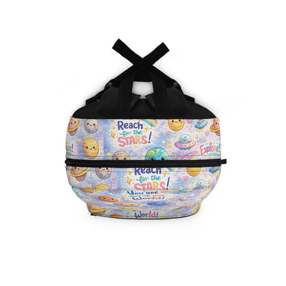 Youth/Kids Motivational Backpack "Reach For the Stars" "Your'e Out of This World"